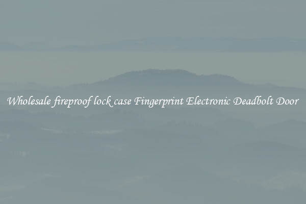 Wholesale fireproof lock case Fingerprint Electronic Deadbolt Door 