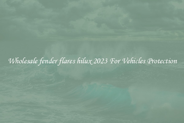 Wholesale fender flares hilux 2023 For Vehicles Protection