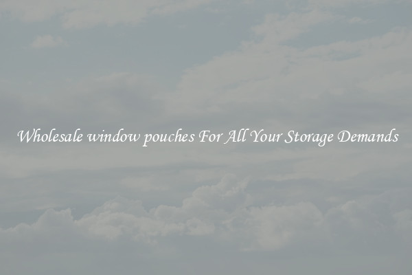 Wholesale window pouches For All Your Storage Demands