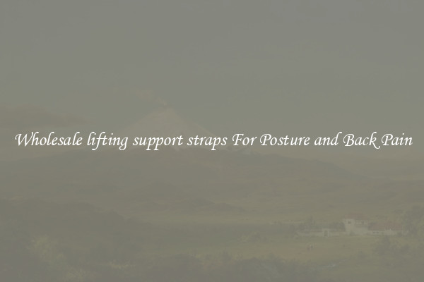 Wholesale lifting support straps For Posture and Back Pain