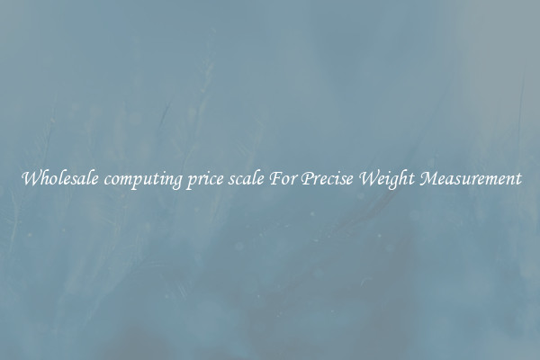 Wholesale computing price scale For Precise Weight Measurement