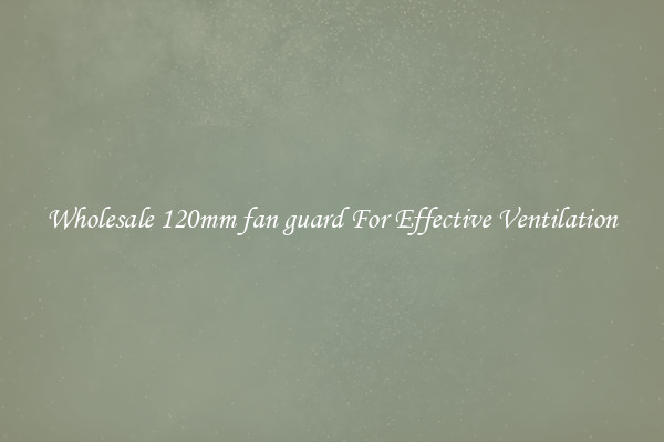 Wholesale 120mm fan guard For Effective Ventilation