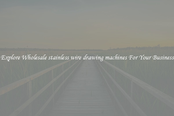  Explore Wholesale stainless wire drawing machines For Your Business 