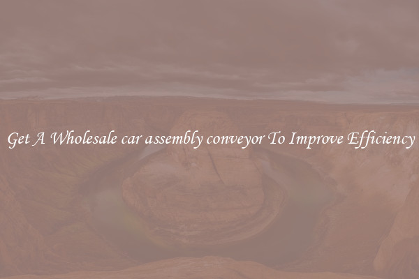 Get A Wholesale car assembly conveyor To Improve Efficiency