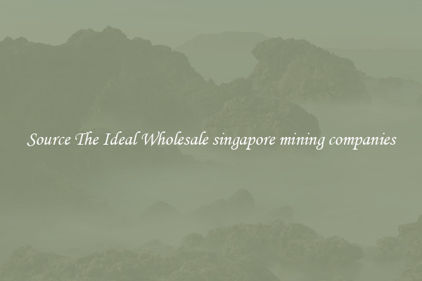 Source The Ideal Wholesale singapore mining companies