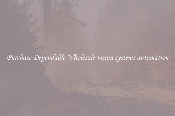 Purchase Dependable Wholesale vision systems automation