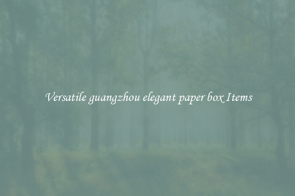 Versatile guangzhou elegant paper box Items