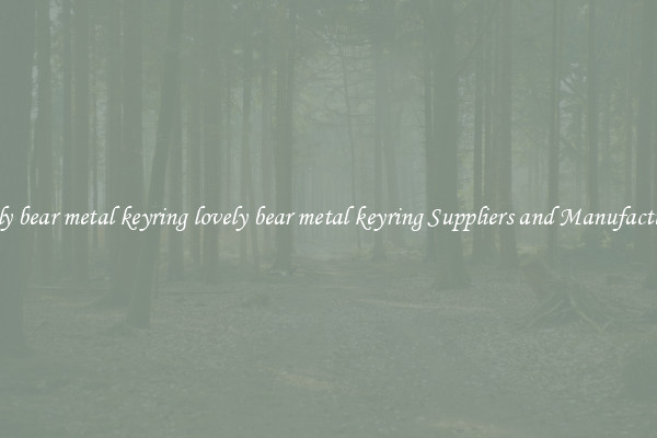 lovely bear metal keyring lovely bear metal keyring Suppliers and Manufacturers
