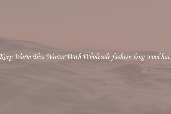Keep Warm This Winter With Wholesale fashion long wool hats